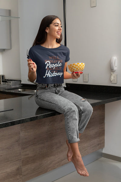 Well Behaved People Women Crop Top- FunkyTeesClub - Funky Tees Club