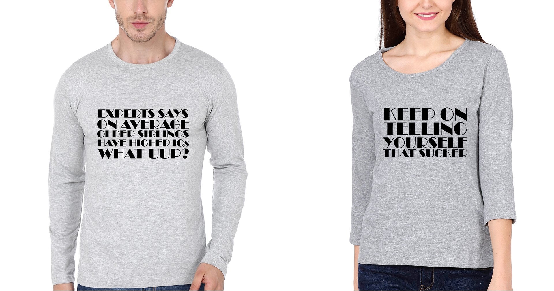 What Up Sucker Brother-Sister Full Sleeves T-Shirts -FunkyTees - Funky Tees Club