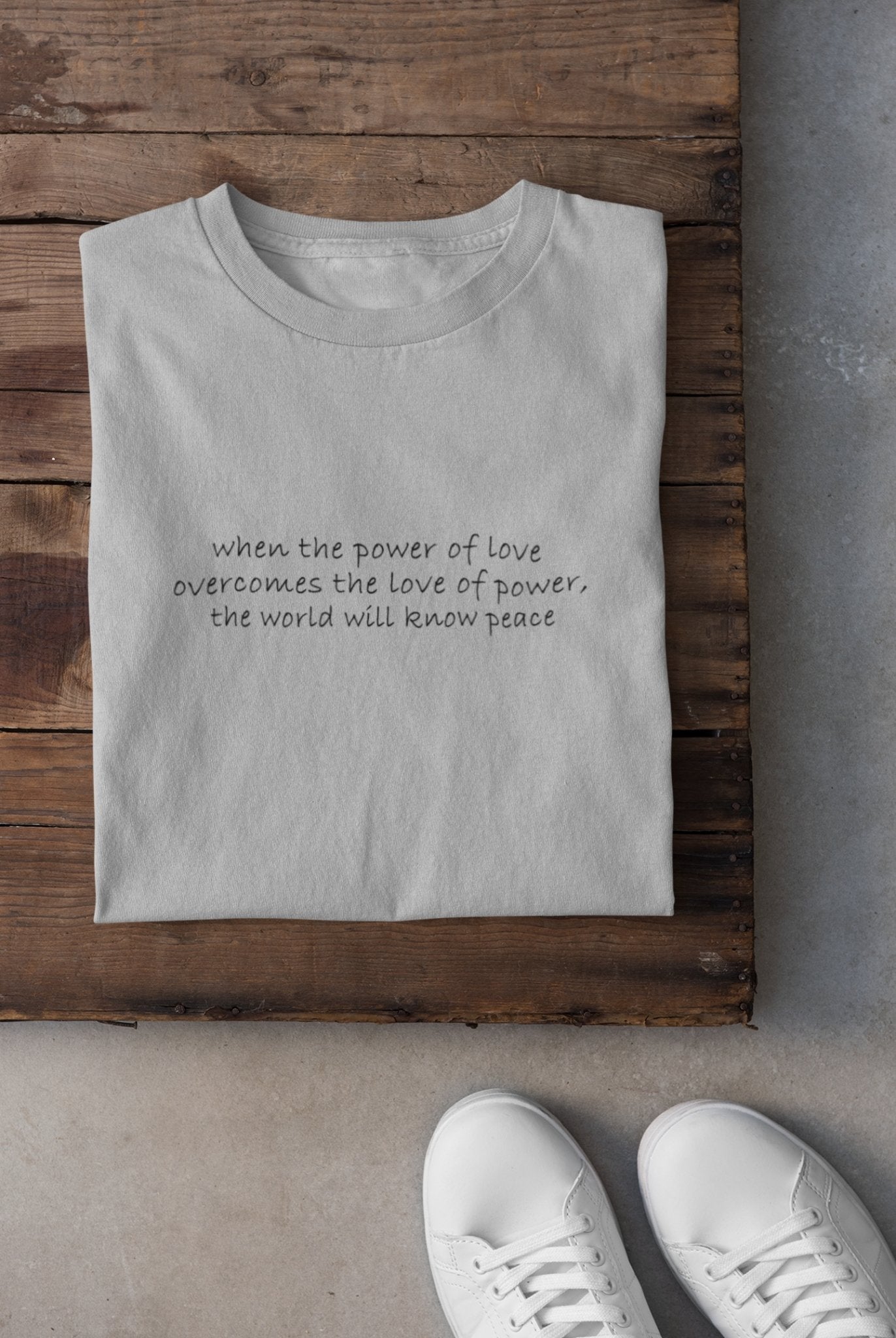 When the Power of Love Overcomes Minimal Mens Half Sleeves T-shirt- FunkyTeesClub - Funky Tees Club