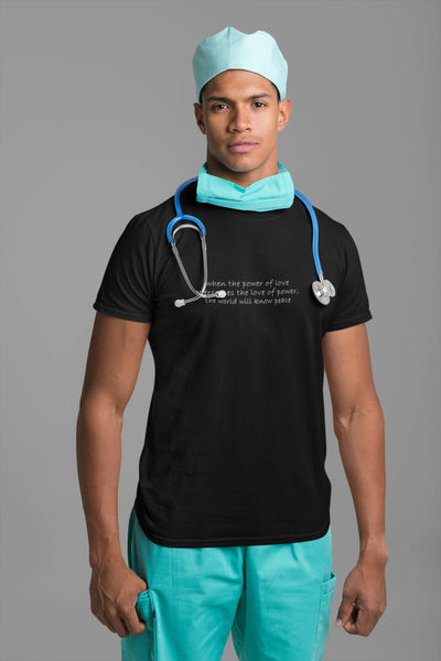 When the Power of Love Overcomes Minimal Mens Half Sleeves T-shirt- FunkyTeesClub - Funky Tees Club