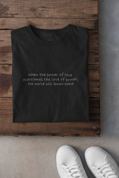 When the Power of Love Overcomes Minimal Women Half Sleeves T-shirt- FunkyTeesClub - Funky Tees Club