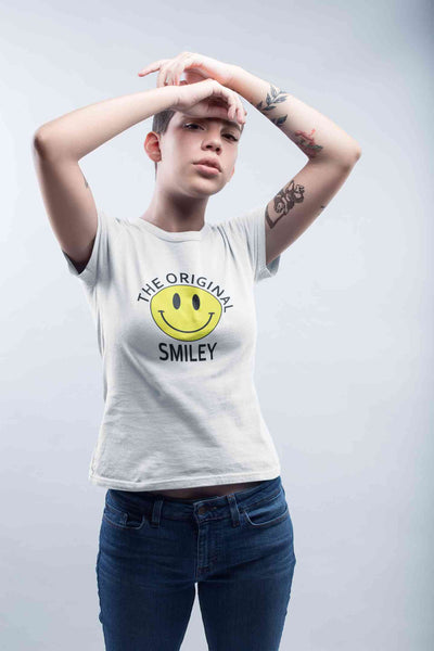 The Original Smiley Women Half Sleeves T-shirt- FunkyTeesClub