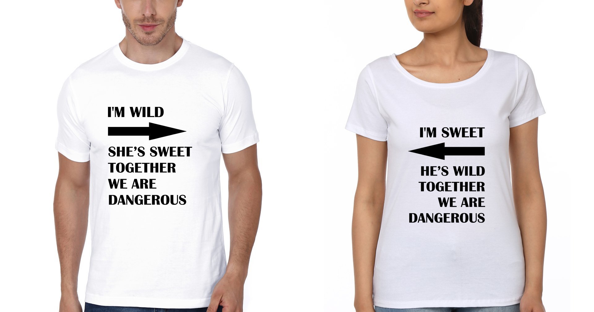 WILD BFF Half Sleeves T-Shirts-FunkyTees - Funky Tees Club