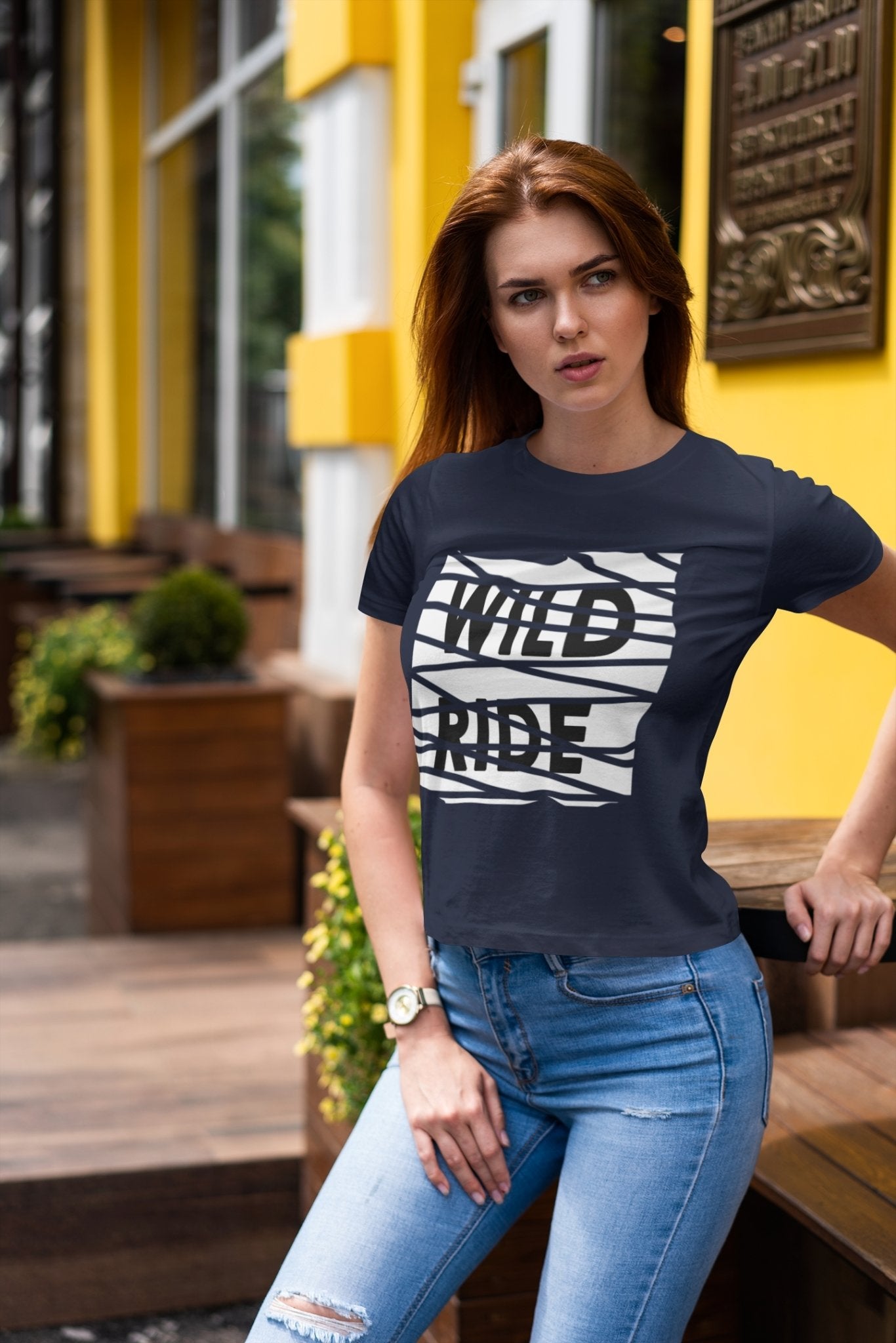 Wild Life Women Half Sleeves T-shirt- FunkyTeesClub - Funky Tees Club