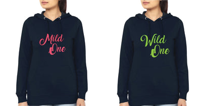 Wild Mild Sister Sister Hoodies-FunkyTees - Funky Tees Club