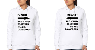 Wild Sweet BFF Hoodies-FunkyTees - Funky Tees Club