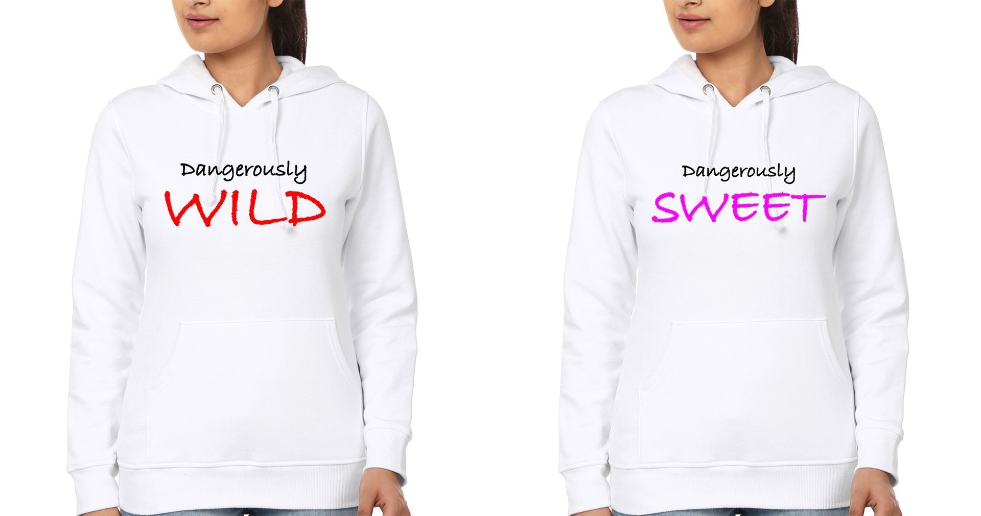 Wild sweet BFF Hoodies-FunkyTees - Funky Tees Club