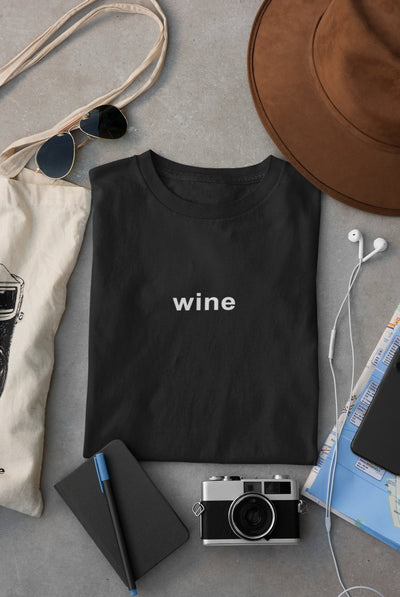 Wine Minimal Mens Half Sleeves T-shirt- FunkyTeesClub - Funky Tees Club