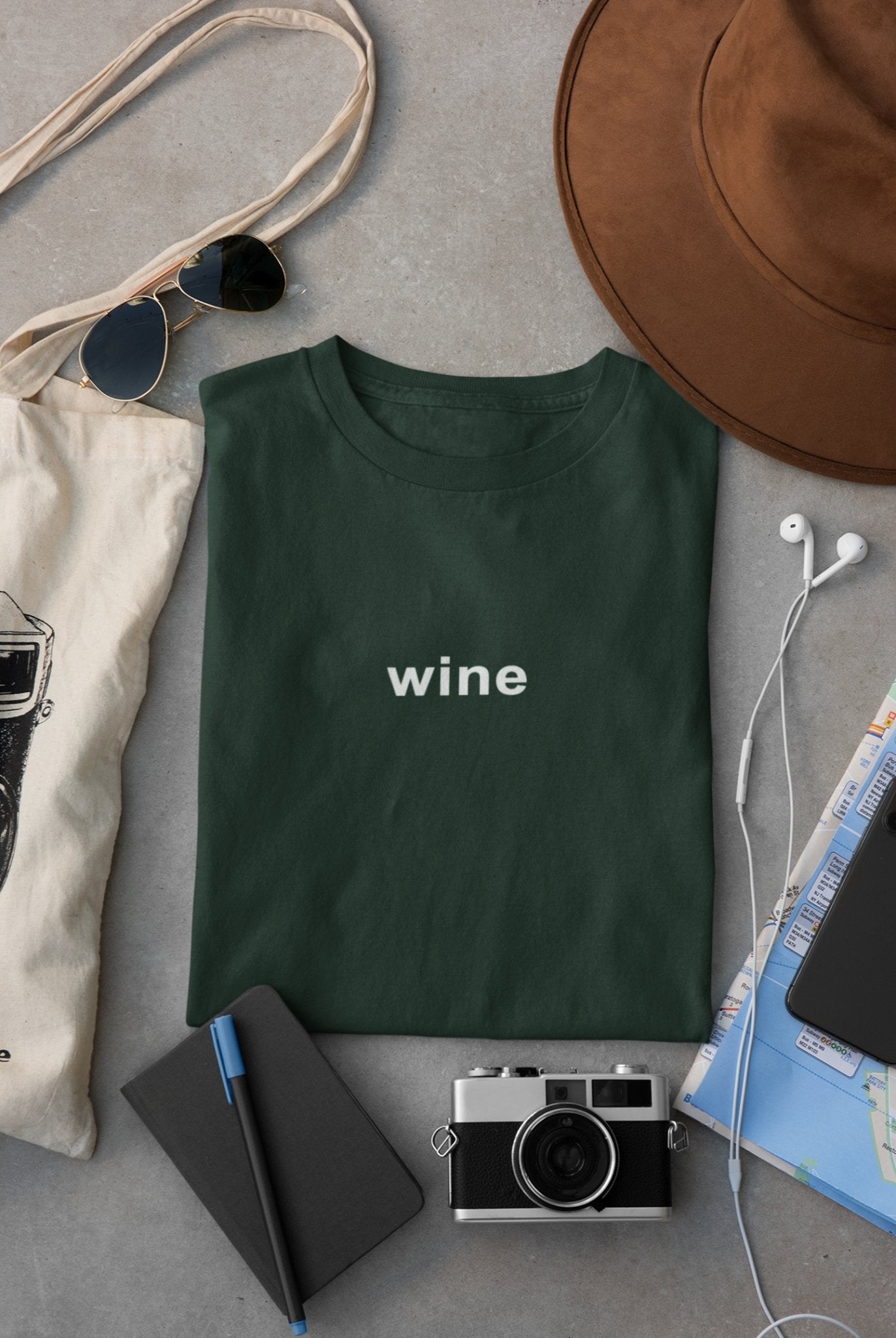 Wine Minimal Women Half Sleeves T-shirt- FunkyTeesClub - Funky Tees Club
