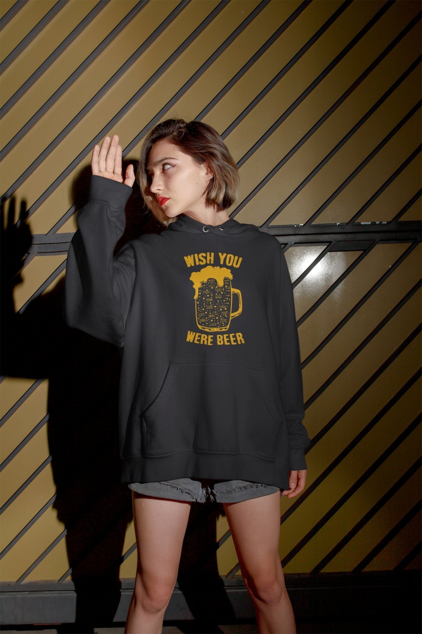 Wish You Were Beer Hoodies for Women-FunkyTeesClub - Funky Tees Club