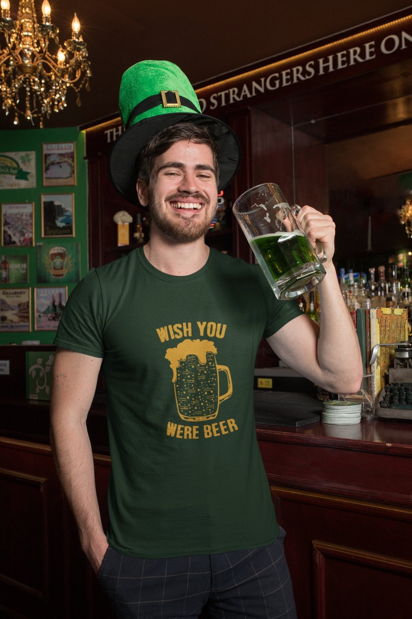 Wish You Were Beer Mens Half Sleeves T-shirt- FunkyTeesClub - Funky Tees Club