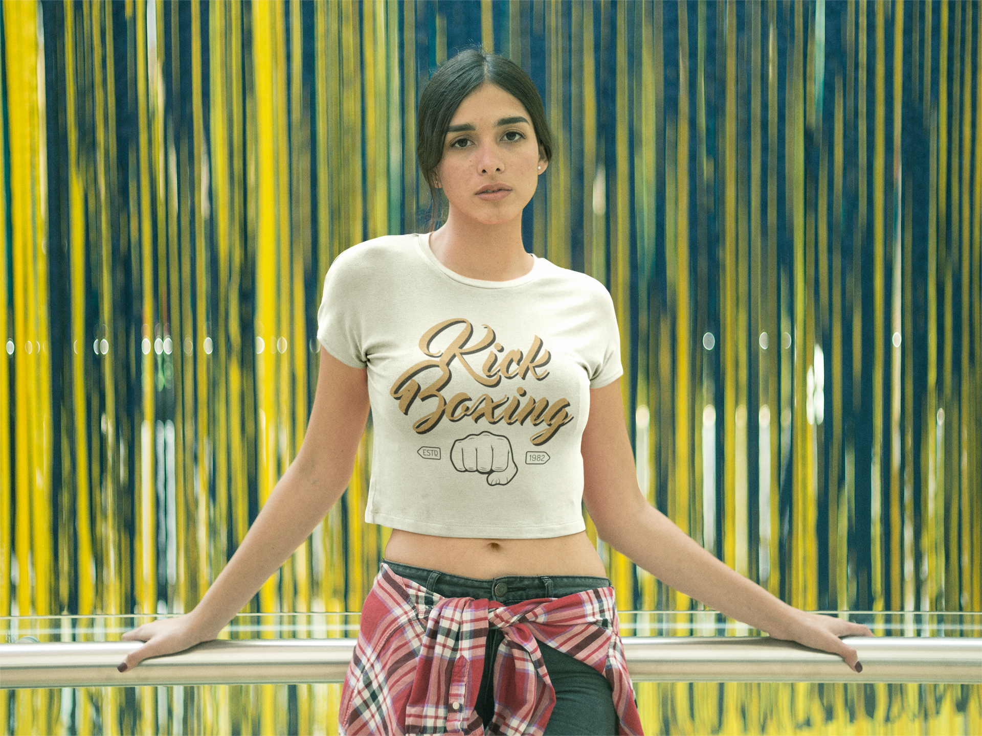 Kick boxing Women Crop Top- FunkyTeesClub