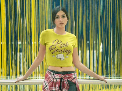 Kick boxing Women Crop Top- FunkyTeesClub