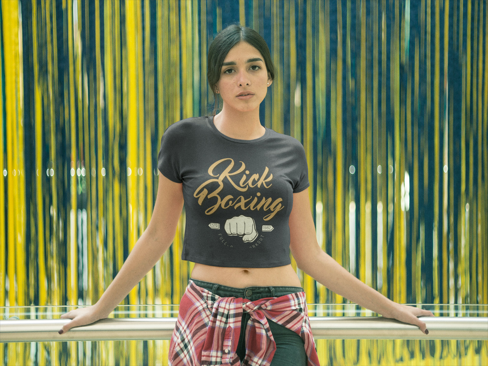 Kick boxing Women Crop Top- FunkyTeesClub
