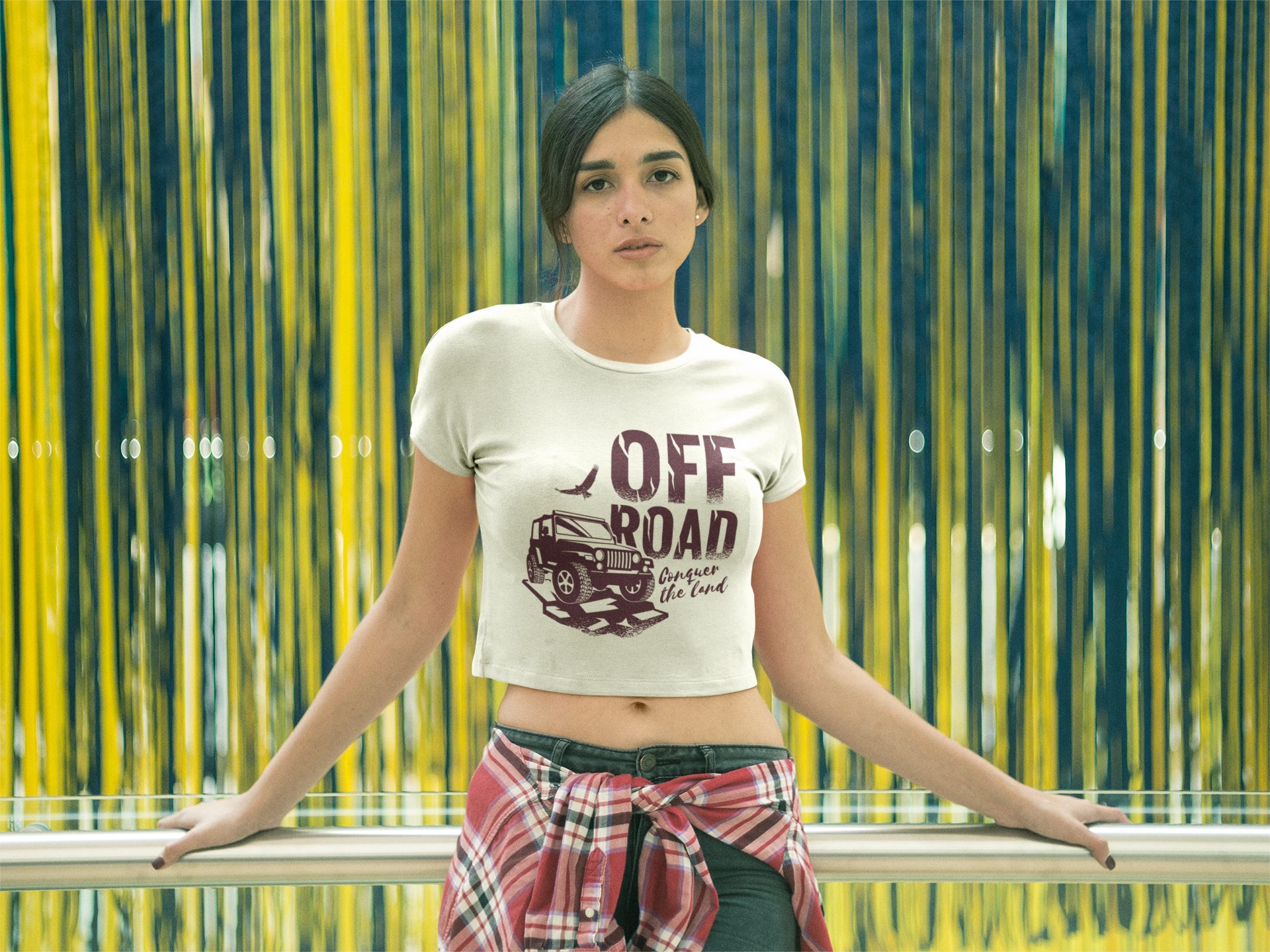 Off road Women Crop Top- FunkyTeesClub