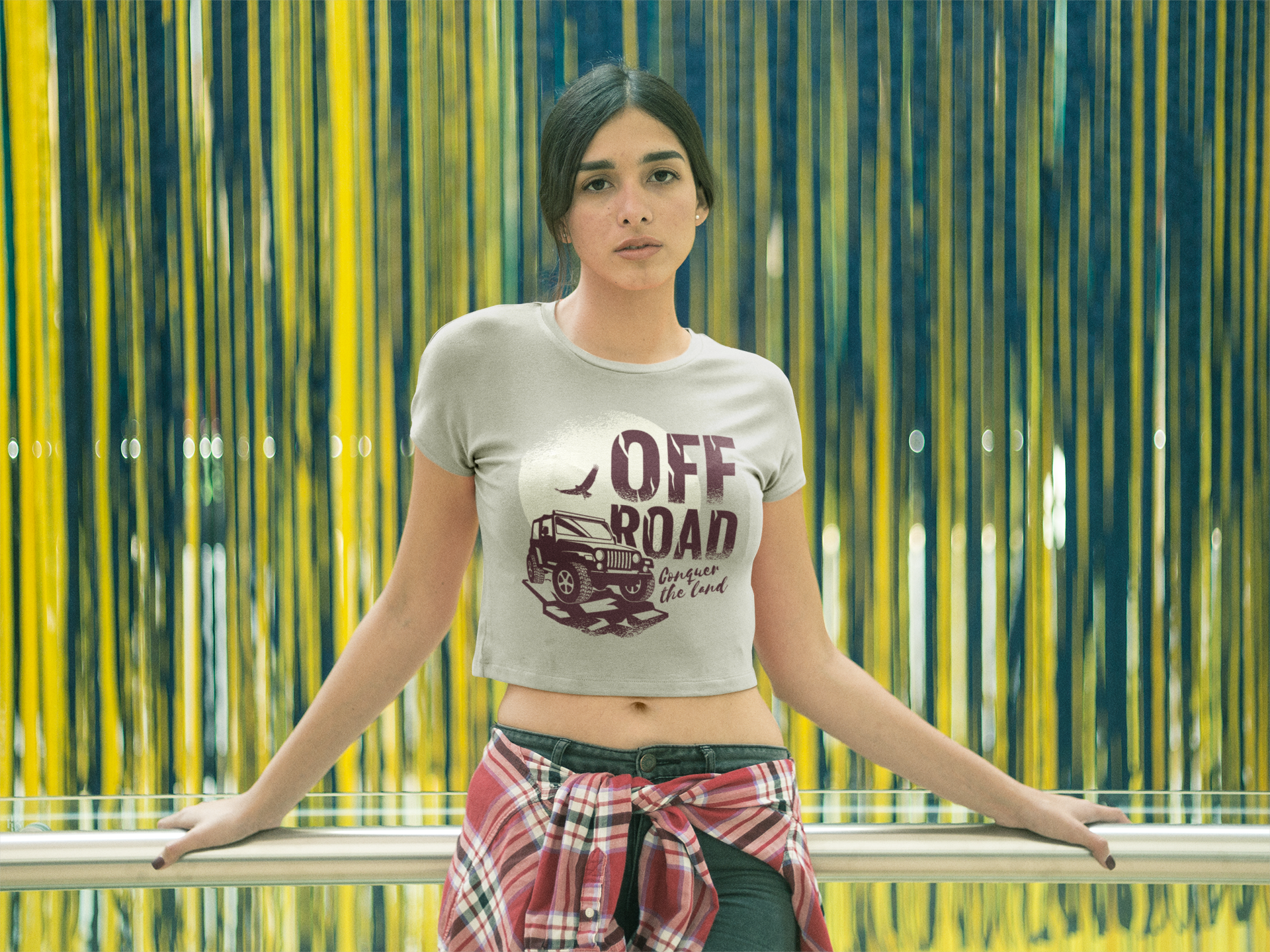 Off road Women Crop Top- FunkyTeesClub