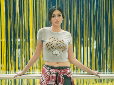 Kick boxing Women Crop Top- FunkyTeesClub