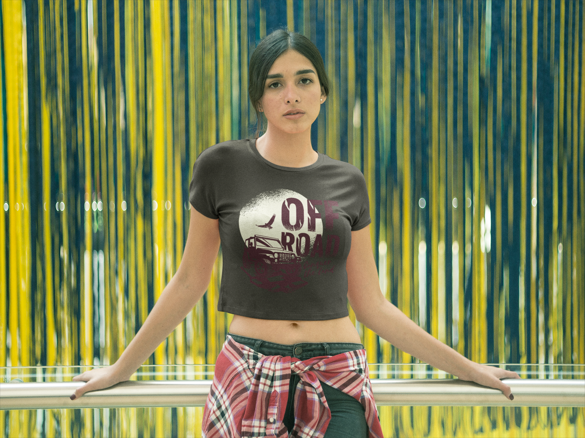Off road Women Crop Top- FunkyTeesClub
