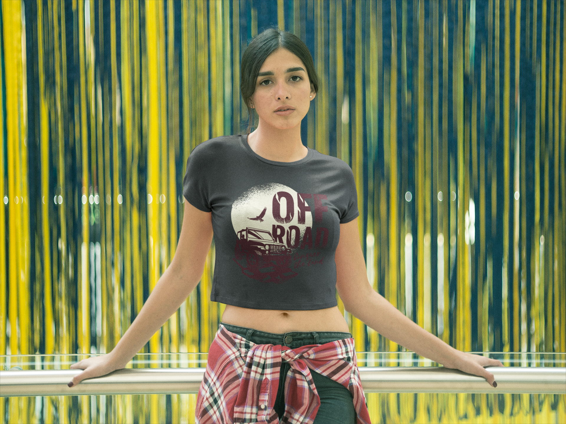 Off road Women Crop Top- FunkyTeesClub