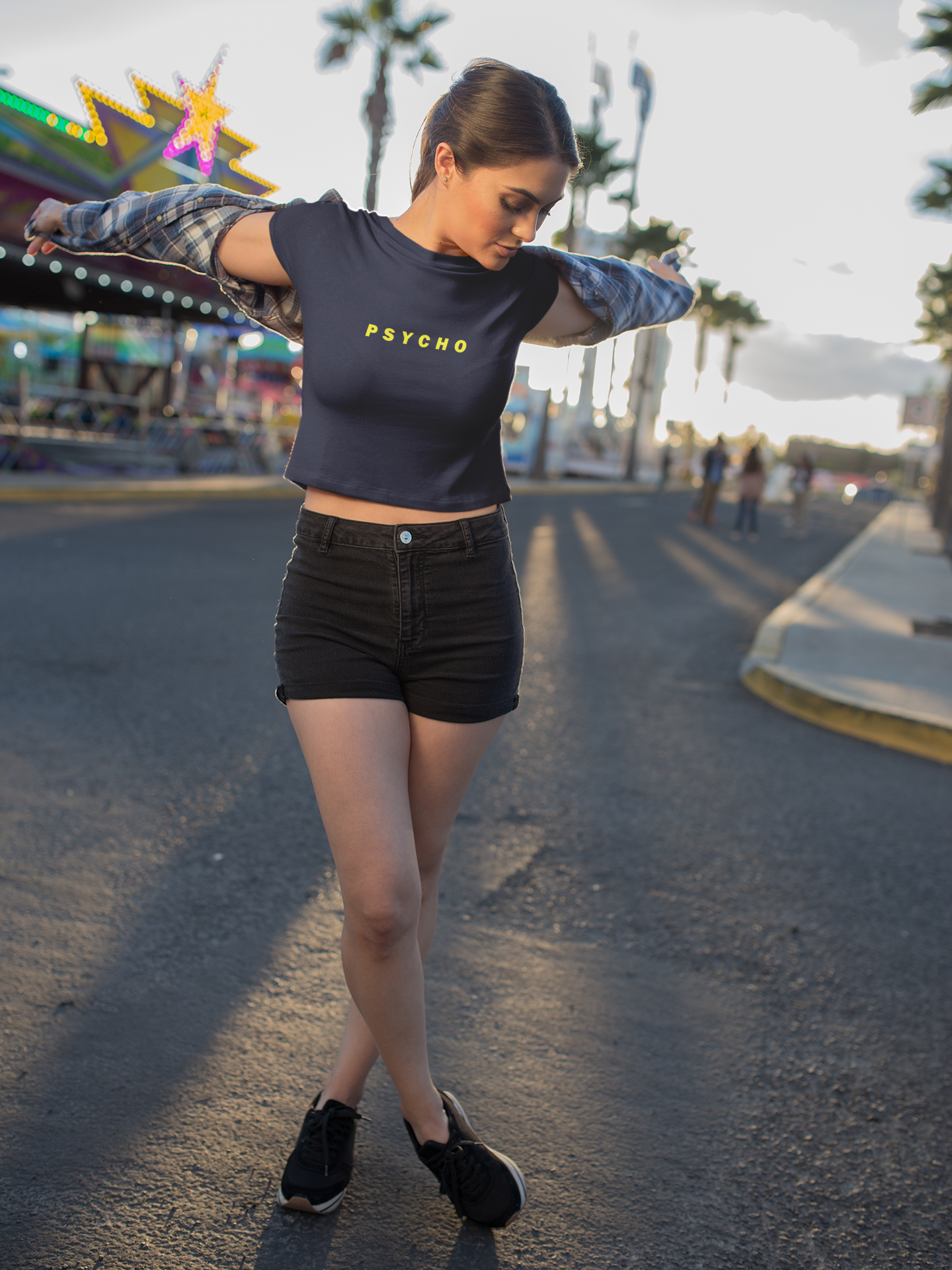 Psycho Minimals Women Crop Top- FunkyTeesClub