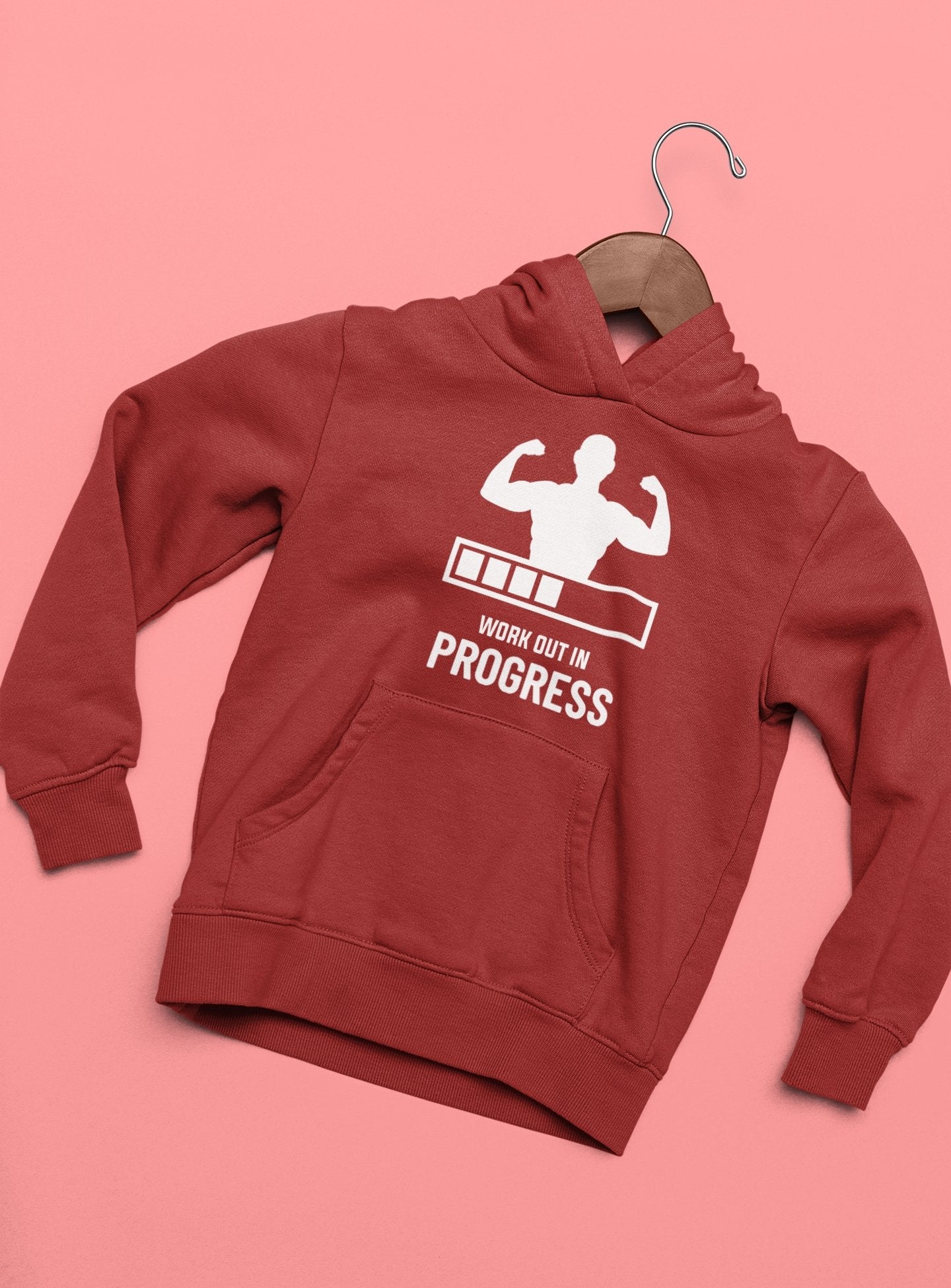 Work Out In Progress Typography Hoodies for Women-FunkyTeesClub - Funky Tees Club