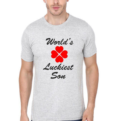 World Luckiest Dad World Luckiest Son Father and Son Matching T-Shirt- FunkyTeesClub - Funky Tees Club