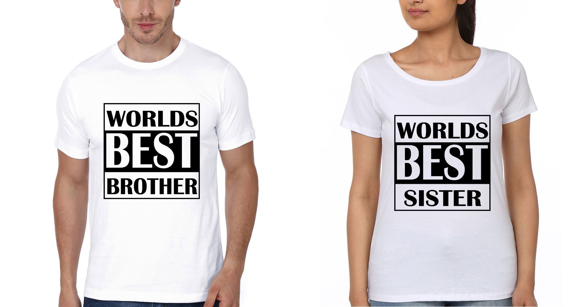 Worlds Best Brother-Sister Half Sleeves T-Shirts -FunkyTees - Funky Tees Club