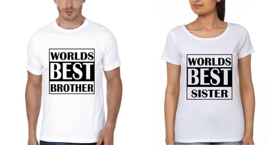 Worlds Best Brother-Sister Half Sleeves T-Shirts -FunkyTees - Funky Tees Club