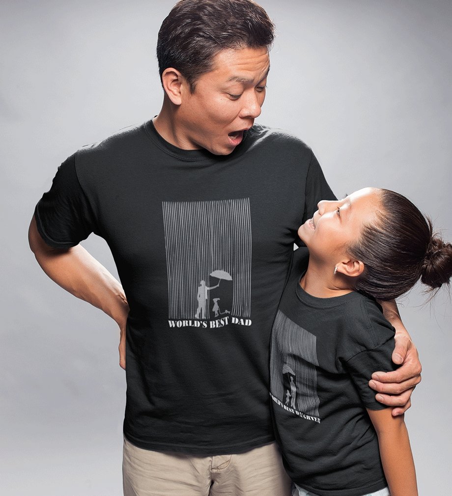World's Best Dad Daughter Father and Daughter Matching T-Shirt- FunkyTeesClub - Funky Tees Club