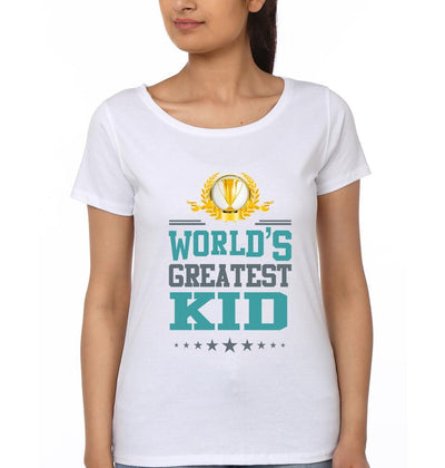 World's Greatest Mom World's Greatest Kid Mother and Daughter Matching T-Shirt- FunkyTeesClub - Funky Tees Club