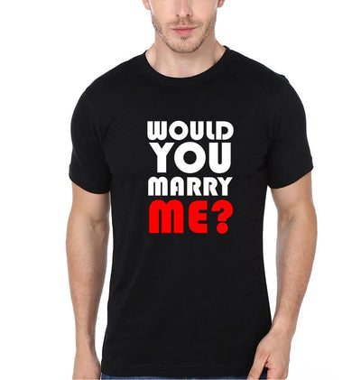 Would You Marry Me Yes I Do Couple Half Sleeves T-Shirts -FunkyTees - Funky Tees Club