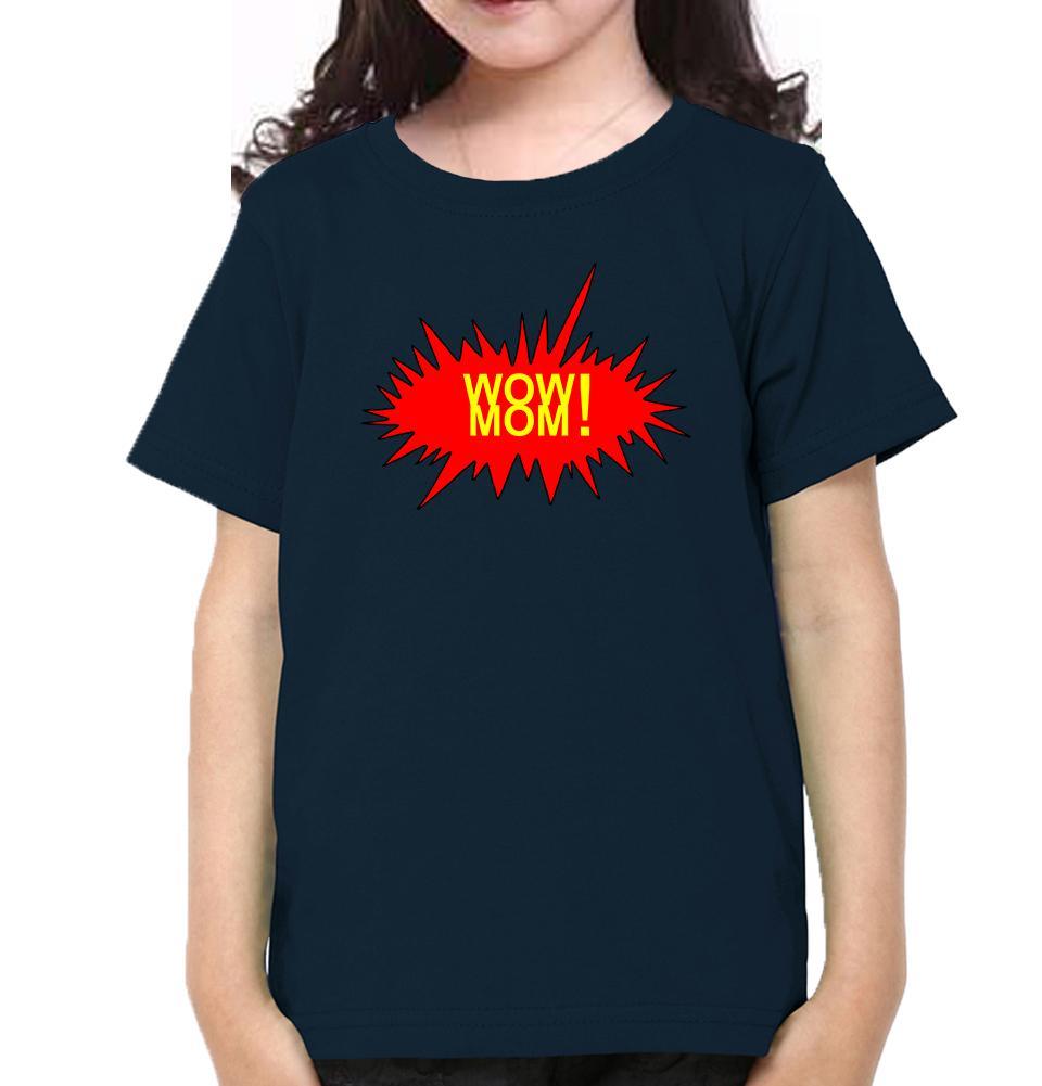 Wow Kid Wow Mom Mother and Daughter Matching T-Shirt- FunkyTeesClub - Funky Tees Club