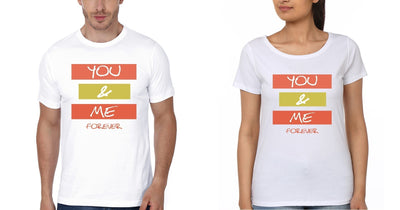 You & Me Forever Couple Half Sleeves T-Shirts -FunkyTees - Funky Tees Club