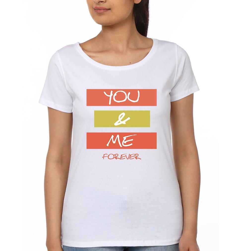 You & Me Forever Couple Half Sleeves T-Shirts -FunkyTees - Funky Tees Club