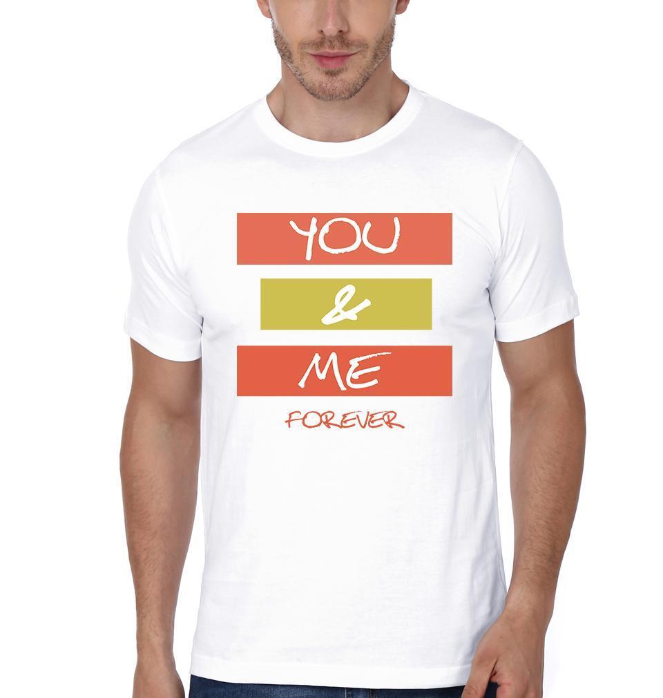 You & Me Forever Couple Half Sleeves T-Shirts -FunkyTees - Funky Tees Club