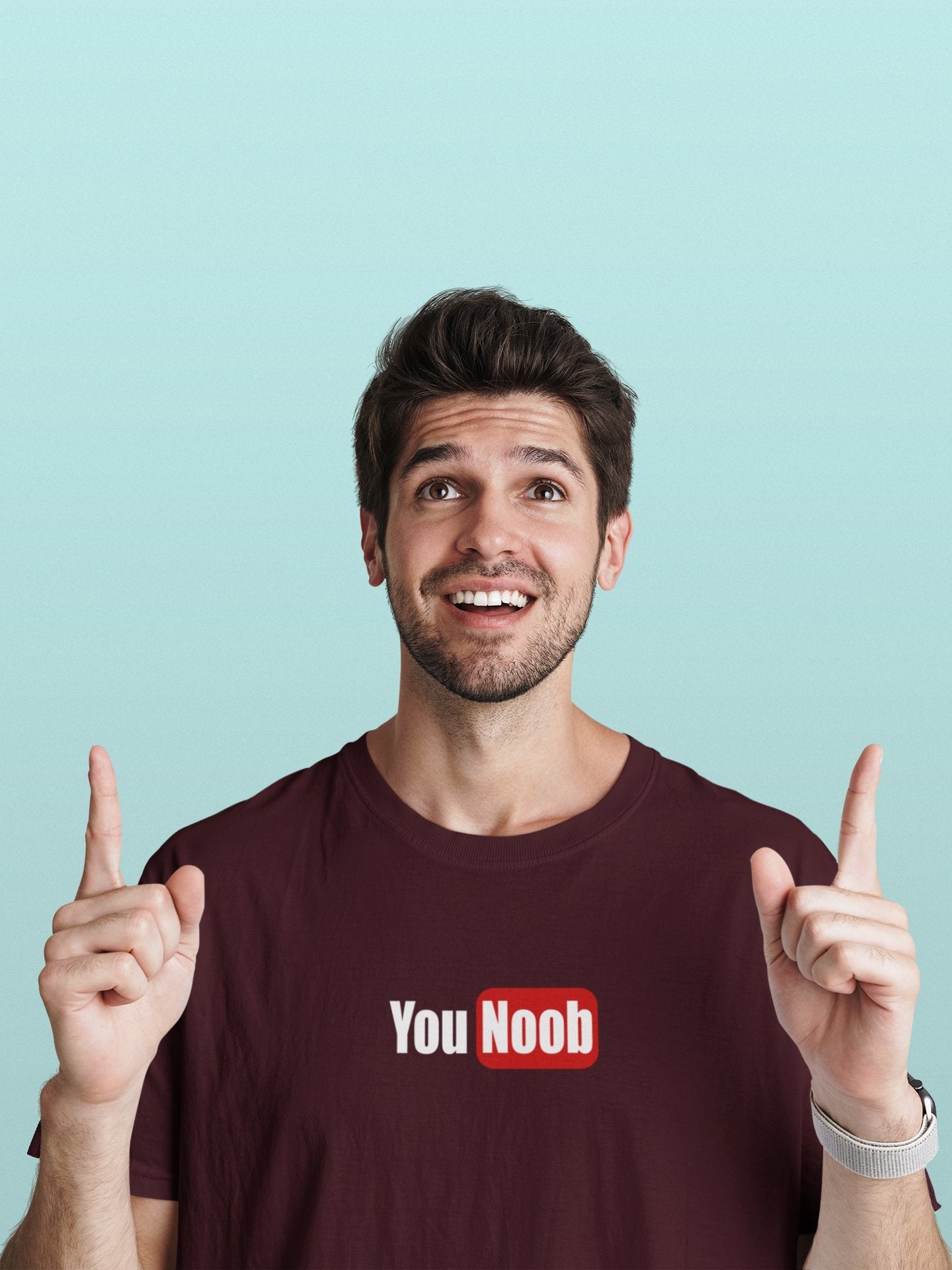 You Noob Mens Half Sleeves T-shirt- FunkyTeesClub - Funky Tees Club