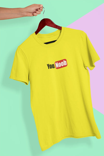 You Noob Mens Half Sleeves T-shirt- FunkyTeesClub - Funky Tees Club
