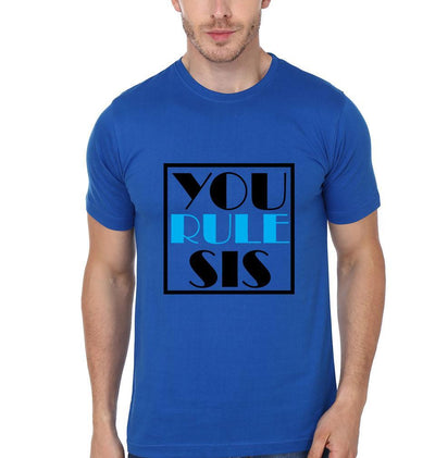 You Rule Sis You Rock Bro Brother-Sister Half Sleeves T-Shirts -FunkyTees - Funky Tees Club