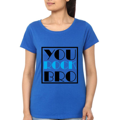 You Rule Sis You Rock Bro Brother-Sister Half Sleeves T-Shirts -FunkyTees - Funky Tees Club