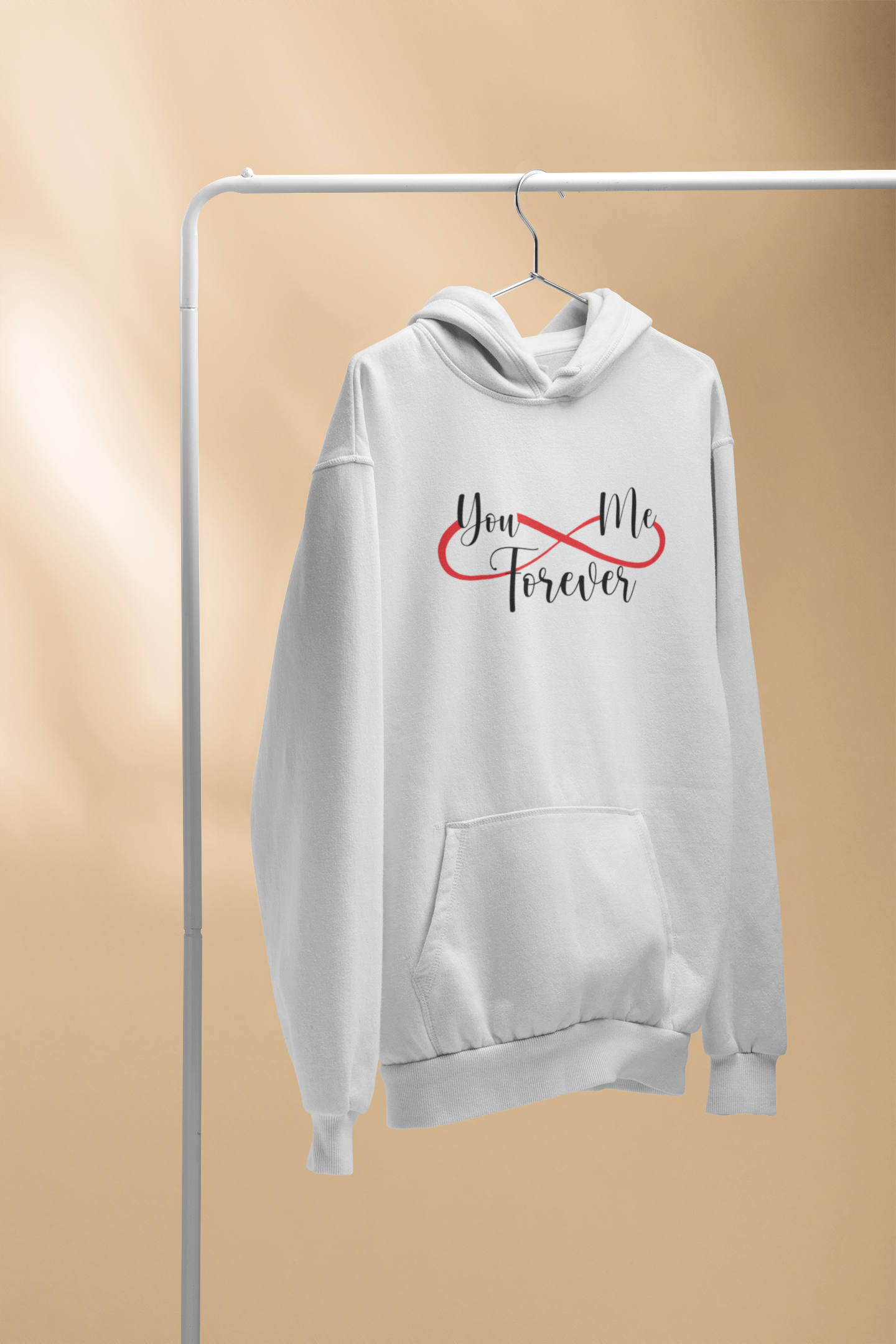 U And Me Forever Couple Hoodie-FunkyTeesClub