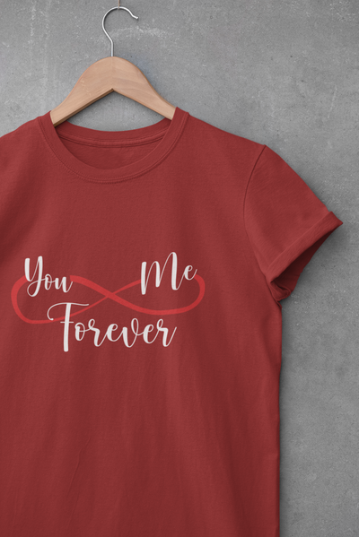 U And Me Forever Couple Half Sleeves T-Shirts -FunkyTeesClub